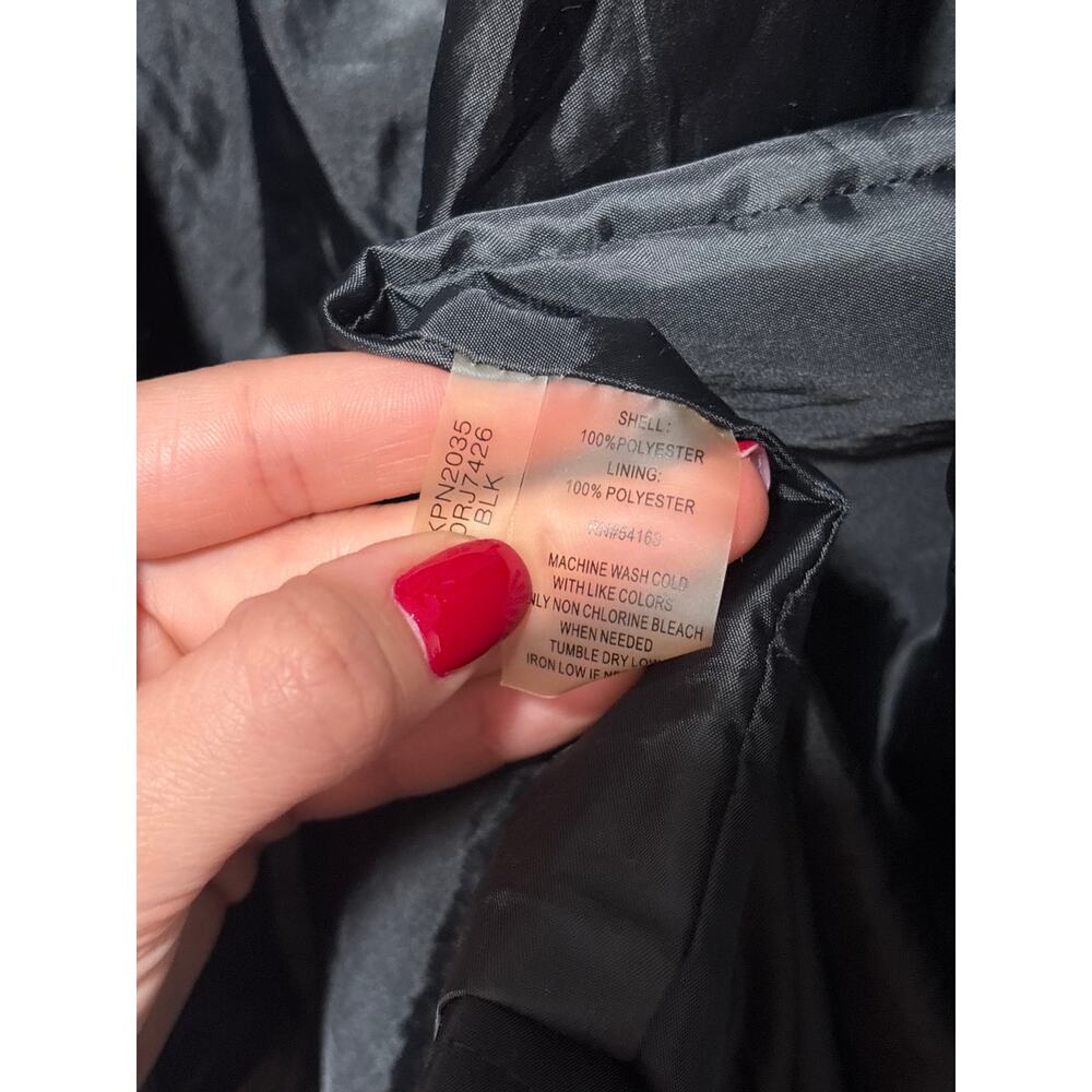 Calvin Klein Black Hooded Raincoat Size L - Picture 9 of 10